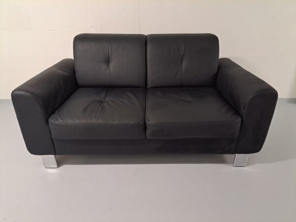 Black 2-Seater Sofa